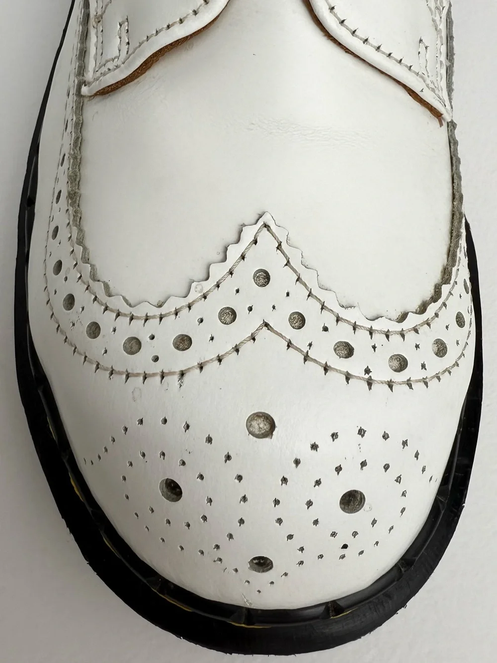 Vintage Dr. Martens Made in England Wingtip Steel Toe Platform Oxfords UK 6